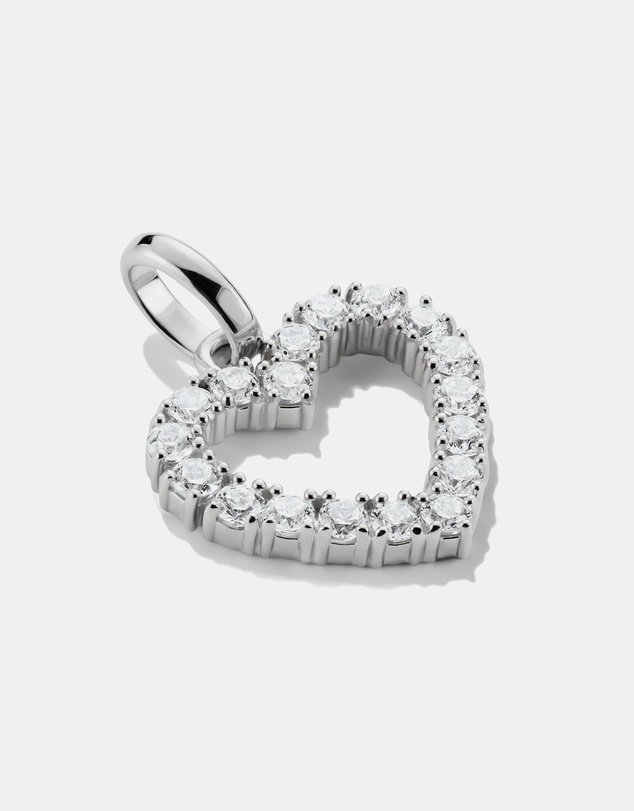 THOMAS SABO - THOMAS SABO Connect Charm heart with white stones