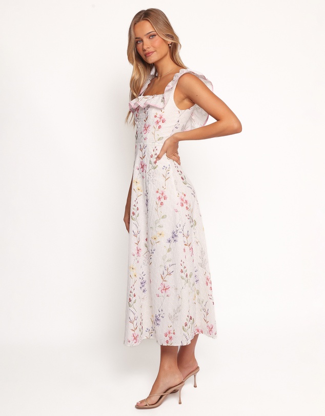 Petal & Pup - Lucille Maxi Dress - White Floral