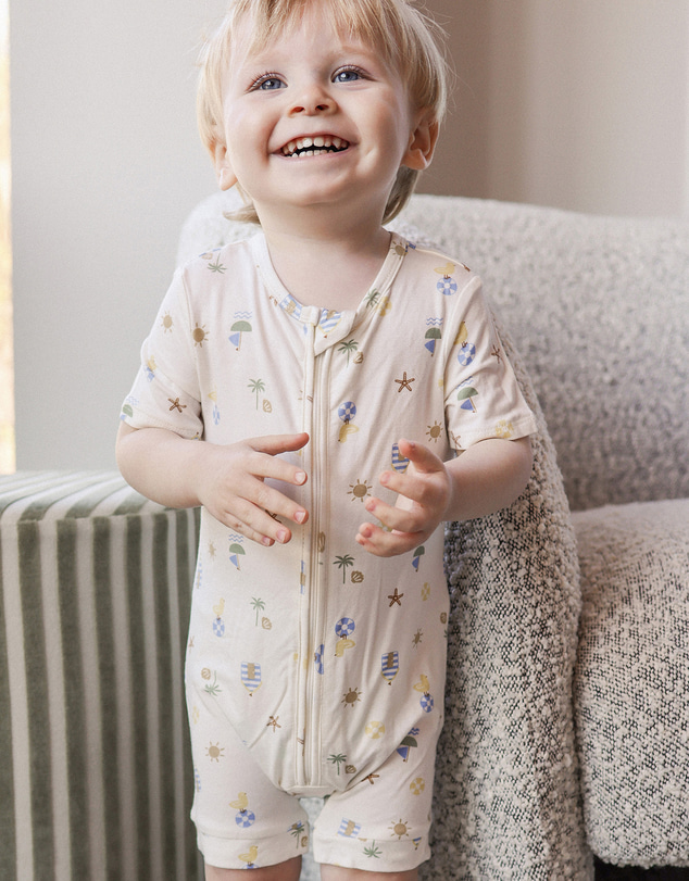 Kynd Baby - Essential Short Sleeve Onesie in Beach Box