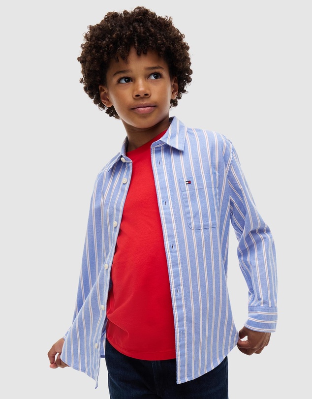 Tommy Hilfiger - Regular Fit Stripe Oxford Shirt - Teens