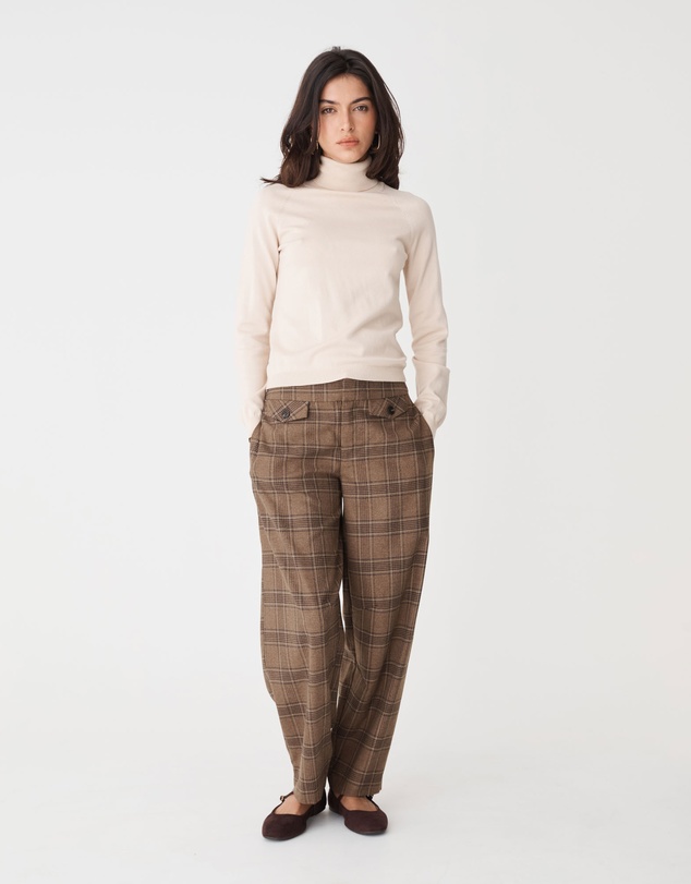 Forcast - Lani Barrel Leg Check Pants