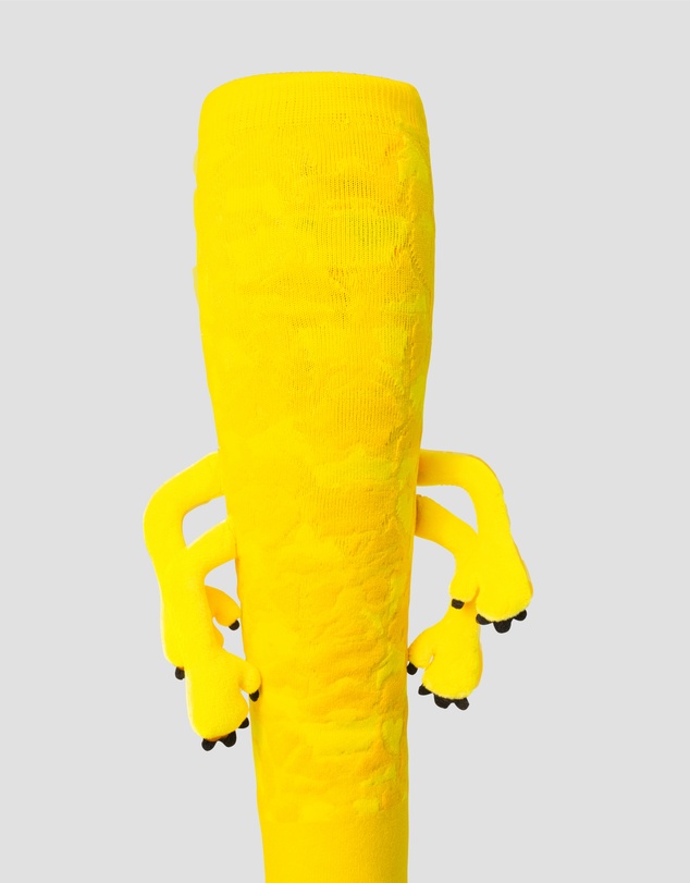Crazy Skates - Crazy Socks Monster Yellow Knee-High Socks