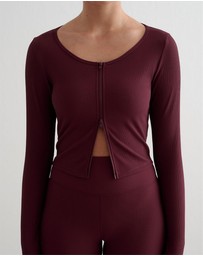 Aim'n - Ribbed Performance Zip Cardigan