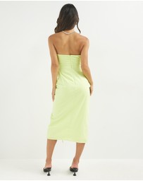 Dazie - Sunshine Soiree Linen Blend Midi Dress