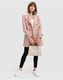 Belle & Bloom - Liberty Sherpa Collar Wool Blend Coat
