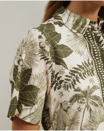 Atmos&Here - Remi Linen Blend Midi Shirt Dress