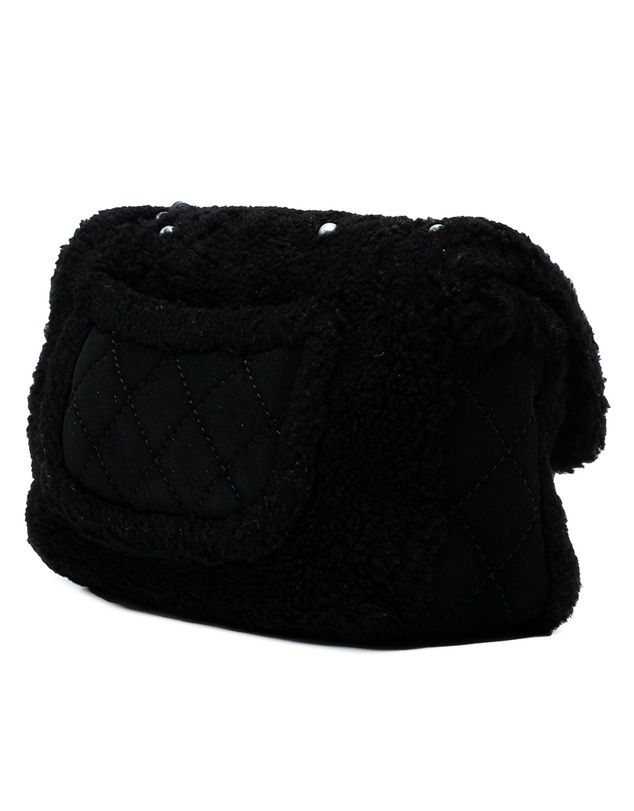 Pre-Loved by Azura Reborn - Pre-Loved Medium Shearling Pearl Studded Flap