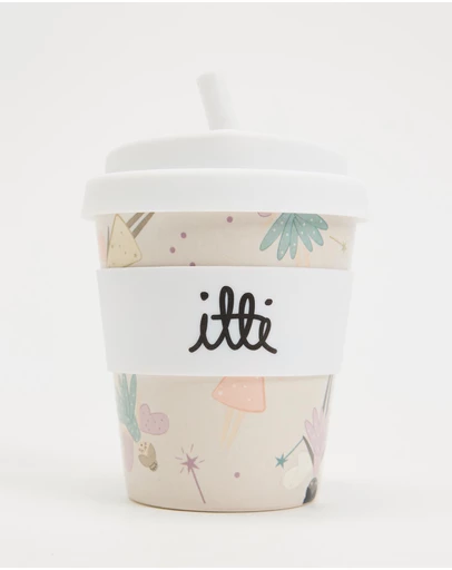 itti bitti - 240ml Reusable Baby Cino Cup With 1 Straw - Fairy Magic