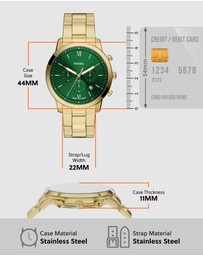Fossil - Neutra Gold Tone Chronograph Watch