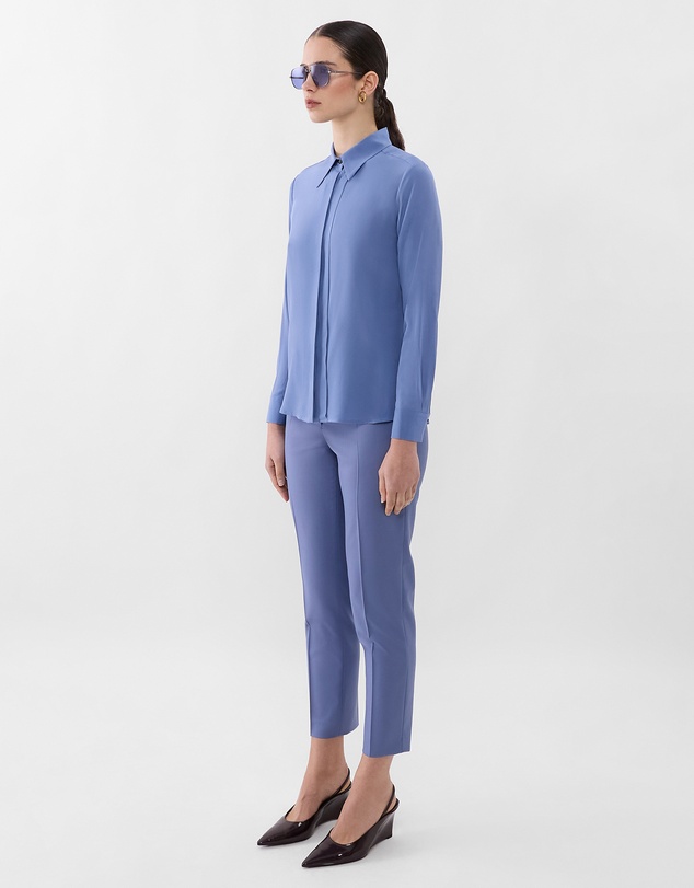 Farage - Single Pleat Silk Shirt