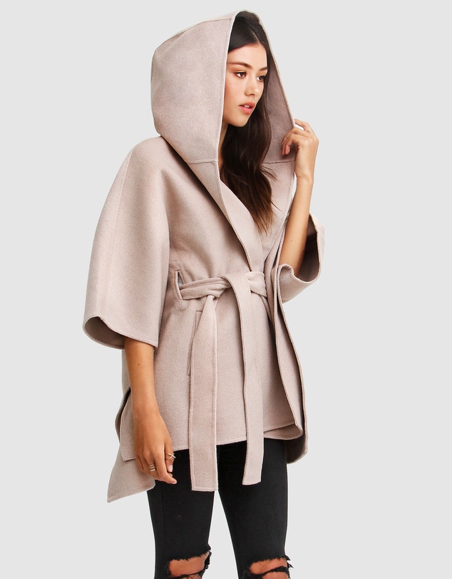 Belle & Bloom - Jackson Landing Wool Blend Cape Coat