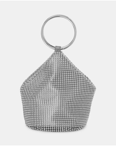 Olga Berg - Bianca Ball Mesh Handle Bag