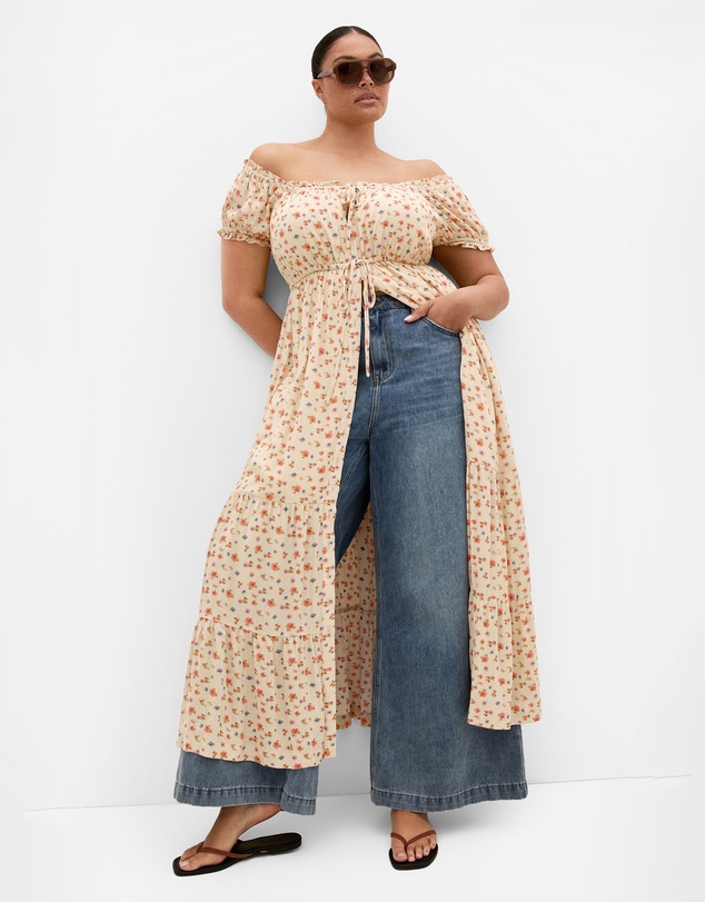 City Chic - Dream Print Tiered Maxi Dress