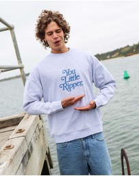 Skwosh - You Little Ripper Crew Neck Sweat in Grey Marle