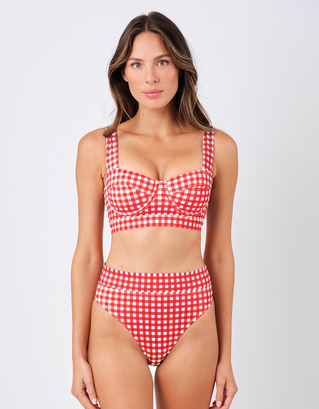 UNE PIECE - High-Cut High-Waisted Bikini Bottom