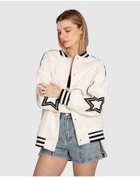 Belle & Bloom - Hold Me Close Letterman Bomber