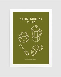 Olive et Oriel - Slow Sunday Club No2 by Treechild Art Print