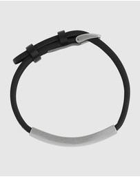 Najo - Memento Men's Leather & Steel Buckle Bracelet (23cm)