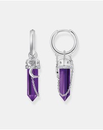 THOMAS SABO - Cosmic Hoop Earrings with Imitation Amethyst