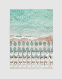 Olive et Oriel - White Umbrellas Art Print