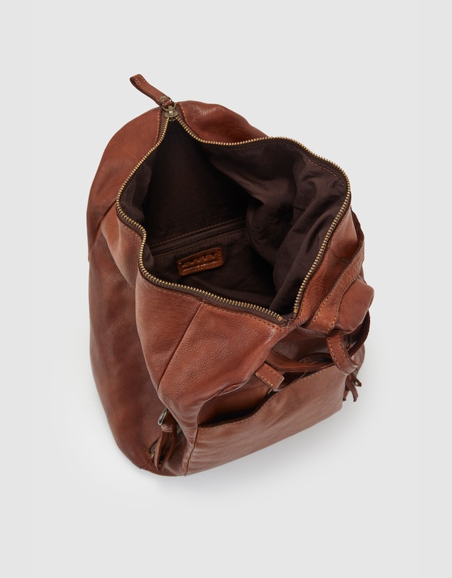 Evity - Ari Leather Tassel Backpack