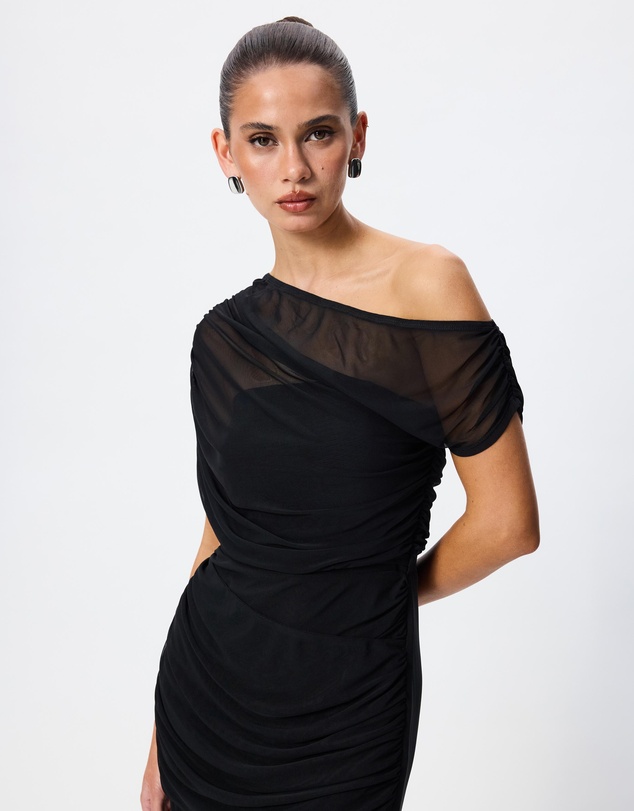 Tussah - Eleanor Mesh Off The Shoulder Maxi Dress