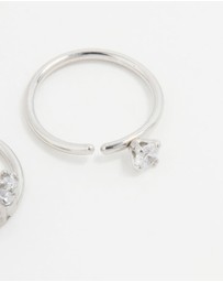Lovisa - Surgical Steel Cubic Zirconia Nose Rings 2-Pack