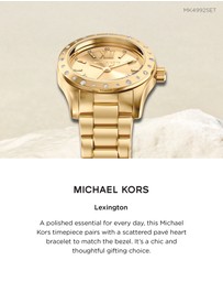 Michael Kors - Lexington Gold Tone Analogue Watch