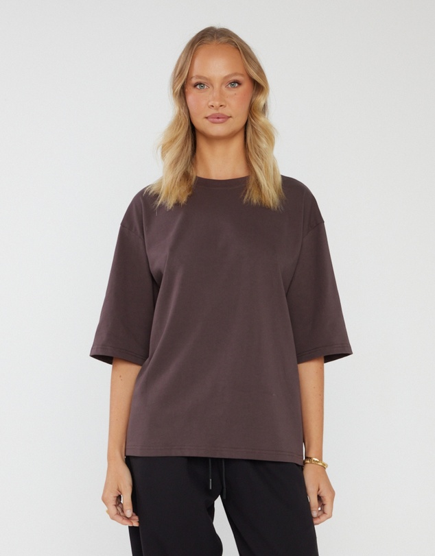 ALEXANDRA - Zuri T-Shirt Dark Cocoa