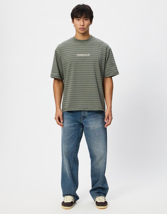 Thrills - Built To Last Stripe Oversize Box Crop Tee