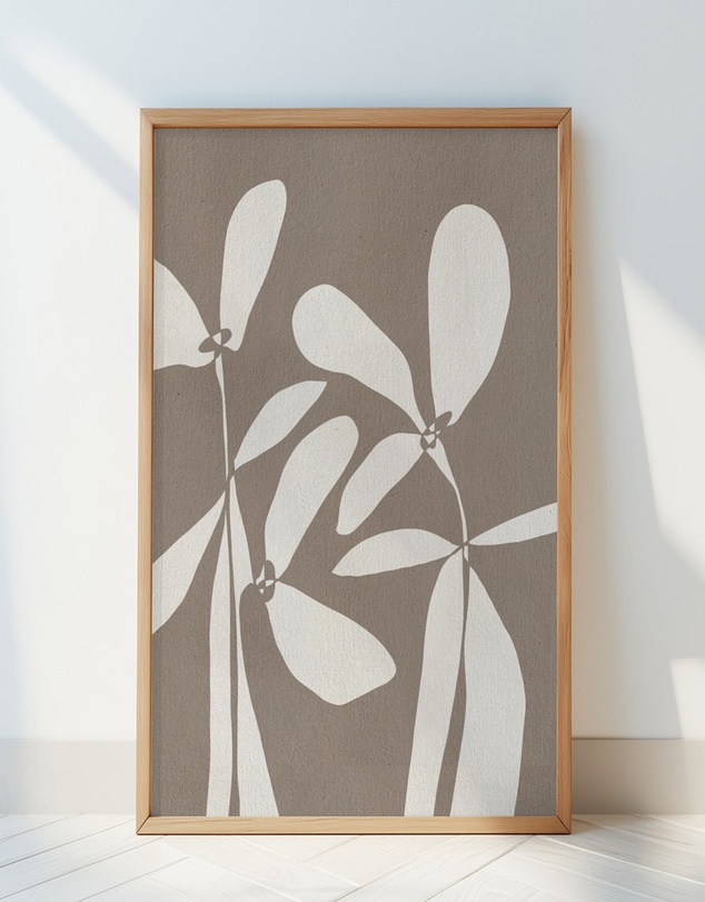 Olive et Oriel - Muted Petals No 4 by Shatha Al Dafai Art Print