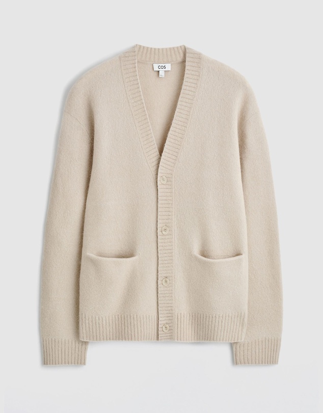 COS - Brushed-Wool V-Neck Cardigan