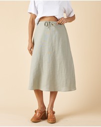 CAMIXA - Maddie Linen Midi Skirt
