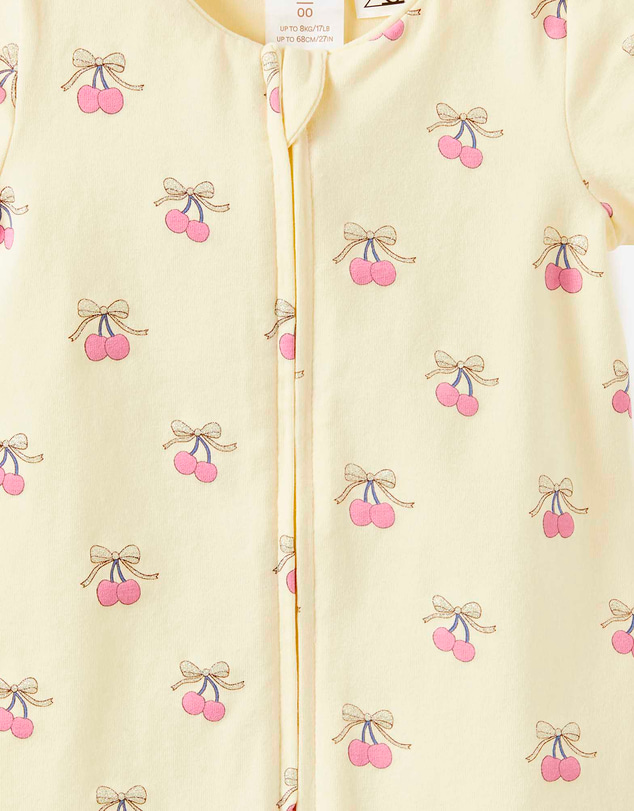 Cotton On Kids - Growie Short Sleeve Zip Romper