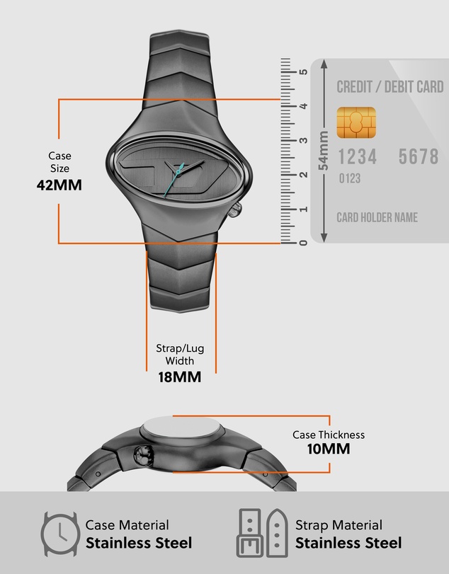 Diesel - D-Rush Gunmetal Analogue Watch