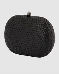 Olga Berg - Lucia Woven Oval Clutch