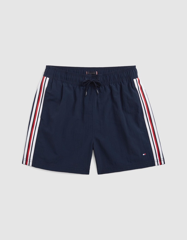 Tommy Hilfiger - Drawstring Striped Swim Shorts - Teens