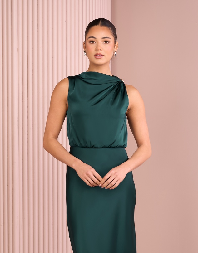 Azzurielle - Deedee Blouson Maxi Dress