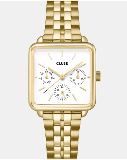 Cluse - La Tetragone Multifunction White/Gold Link