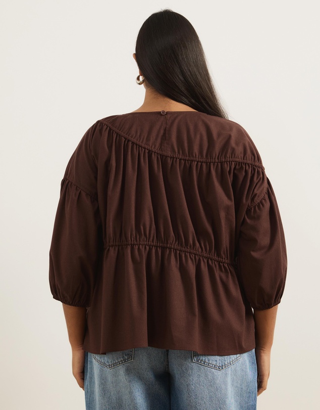 Atmos&Here Curvy - Cressida Smock Top
