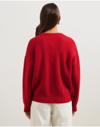 Atmos&Here - Rory Button Detail Crew Neck Jumper
