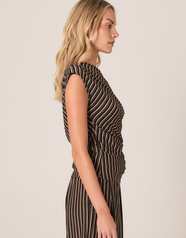Fate + Becker - Everlyn Metallic Jersey Top