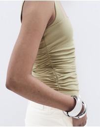 UNISON - Ruched Detail Sleeveless Top