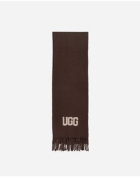 Ozwear Connection Uggs - Ugg Logo Cashmere Aus Wool Woven Scarf