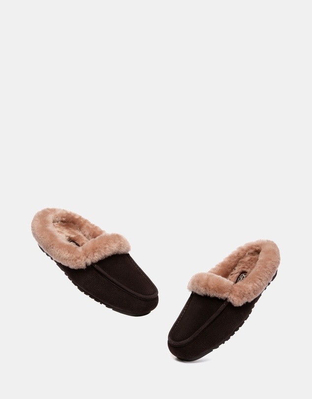 EVERAU - Australian Shepherd Ugg Noelle Cow Suede Upper Loafer Oxfords Flats