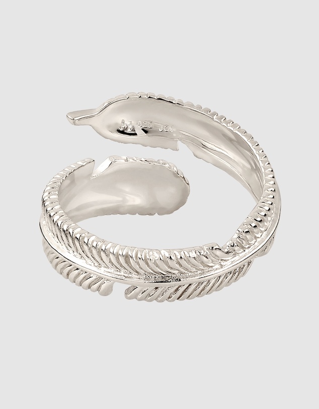 Kuzzoi - ICONIC EXCLUSIVE - Feather Band Ring in 925 Sterling Silver