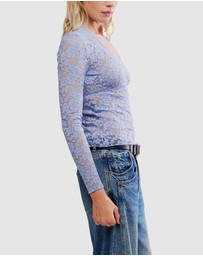 Free People - All Day Lace LS Top