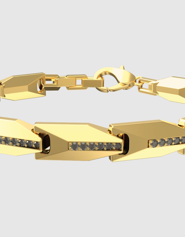 GUESS - Gold-Tone Matte Crystals Bracelet