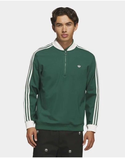 adidas Originals - Originals 3-Stripes 1/4 Zip Sweatshirt Mens