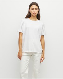 JH Lounge - JHL Crew T (Fine Cotton Cashmere) White